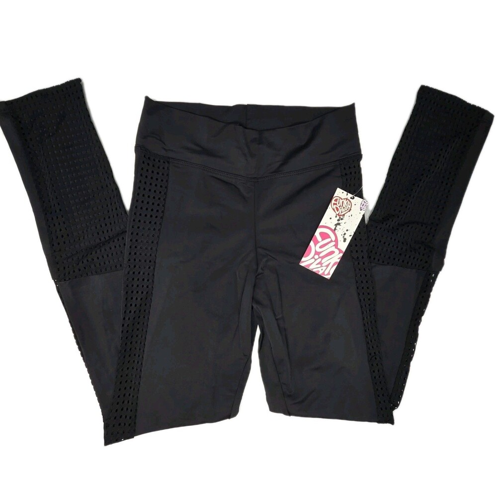 Funky Diva Women's Dancetech Side Mesh Leggings & Athletic Jacket Set Purple - Picture 7 of 14